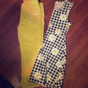 Girls 7/8 Summer dress and Jeggings